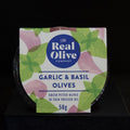 The Real Olive Co Garlic & Basil Olive Snack Pots